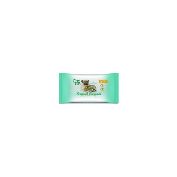 TOALLITAS LIMPIADORAS P/PERRO Y GATO 40 PZAS
