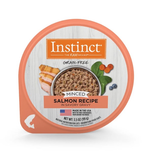 INSTINCT ORIGINAL MINCED CUPS PARA GATO, SABOR SALMON  99 G