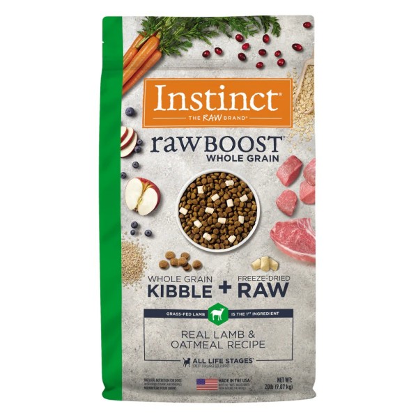 INSTINCT RAW BOOST WHOLE GRAIN CORDERO PARA PERRO