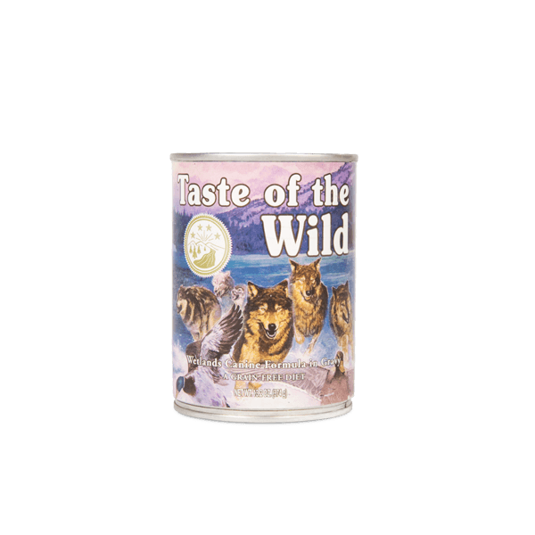 Caja de Latas Taste Of The Wild Dog Wetlands Canine (Pato Asado)