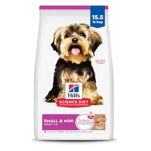 HILLS ADULT SMALL  &  MINI LAMB AND RICE