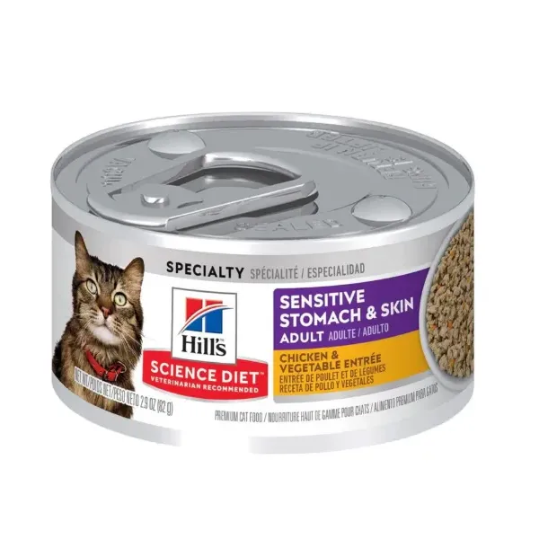 HILLS SENSITIVE STOMACH & SKIN LATA FELINE