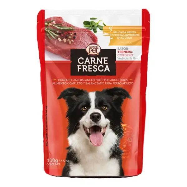 Grand Pet Carne Fresca Pouch Ternera- Cordero