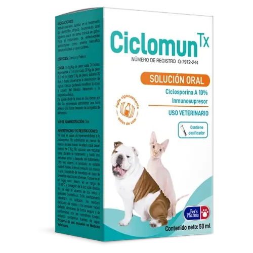 Ciclomun TX Solución Oral Inmunosupresora para Perros y Gatos | Estación Mascota