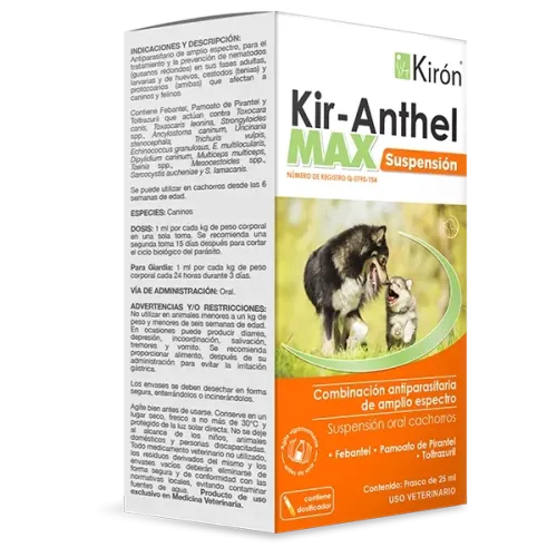 KIR-ANTHEL MAX SUSPENSION PERRO 25ML