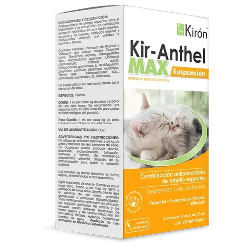 KIR-ANTHEL MAX SUSPENSION GATO 25ML