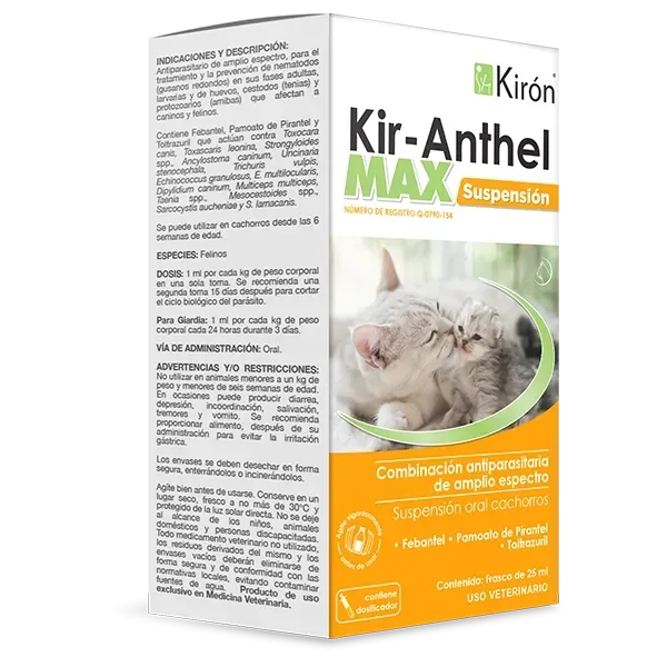 KIR-ANTHEL MAX SUSPENSION GATO 25ML