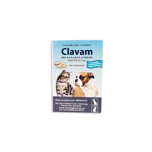 CLAVAM TABLETAS 62.5 MG