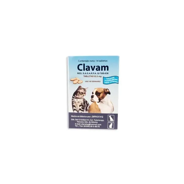 CLAVAM TABLETAS 62.5 MG