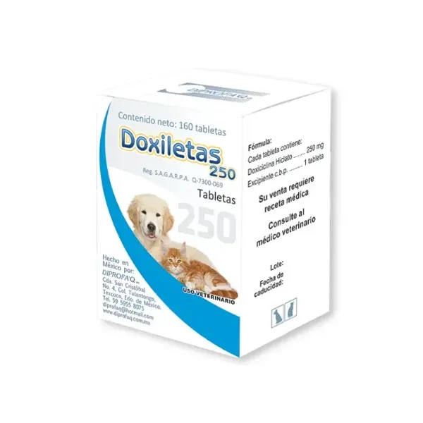 DOXILETAS TABLETAS 250 MG 100TABLETAS
