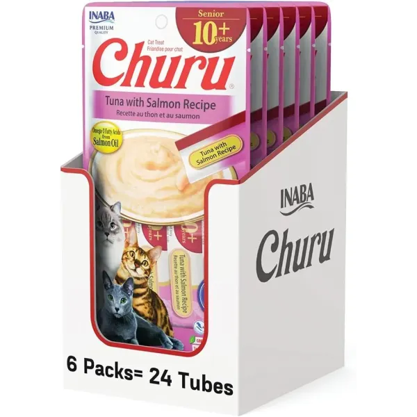 CAJA CHURU SENIOR 10+ ATUN CON SALMON 24PZ