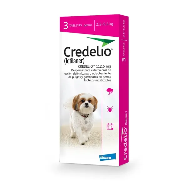 CREDELIO 112.5MG 2.5-5.5KG 3 TABLETAS