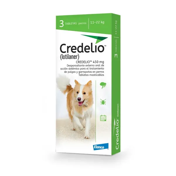 CREDELIO 450MG 11-22KG 3 TABLETAS