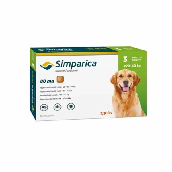 SIMPARICA 80MG (3 COMPRIMIDOS) ZOETIS