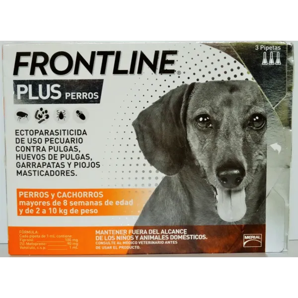 FRONTLINE PLUS DOG S 2-10KG 3 PIPETAS BOEHRINGER INGELHEIM
