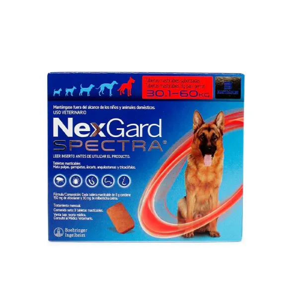 NEXGARD SPECTRA 30.1-60KG 3 COMPRIMIDOS