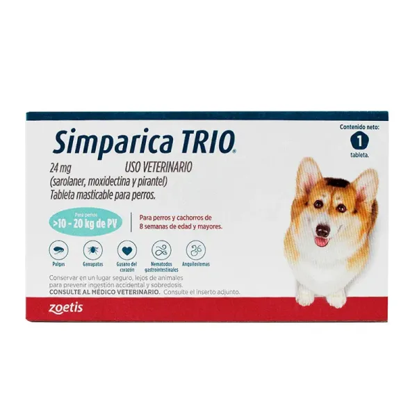 SIMPARICA TRIO 24MG (1 COMPRIMIDO) ZOETIS