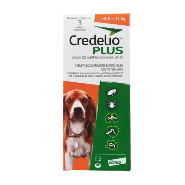CREDELIO PLUS 5.5-11KG 3 TABLETAS ELANCO