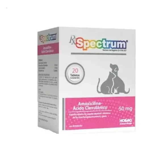 Spectrum 50 mg Tabletas Antibiótico para Perros y Gatos | Estación Mascota