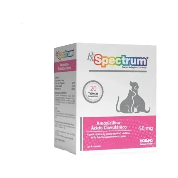 Spectrum 50 mg Tabletas Antibiótico para Perros y Gatos | Estación Mascota