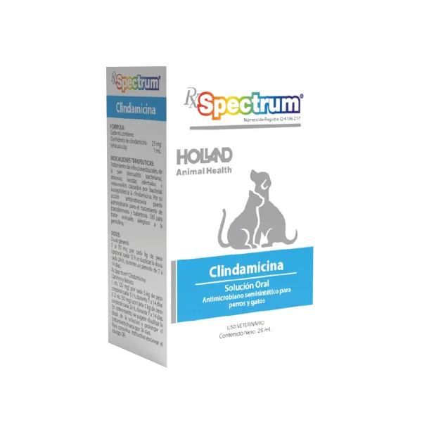 Spectrum Clindamicina (Suspensión Oral) 25 ml | Estación Mascota