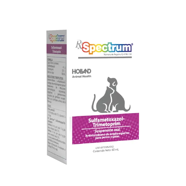 Spectrum Sulfametoxazol-Trimetoprim (Suspensión) 60 ml | Estación Mascota